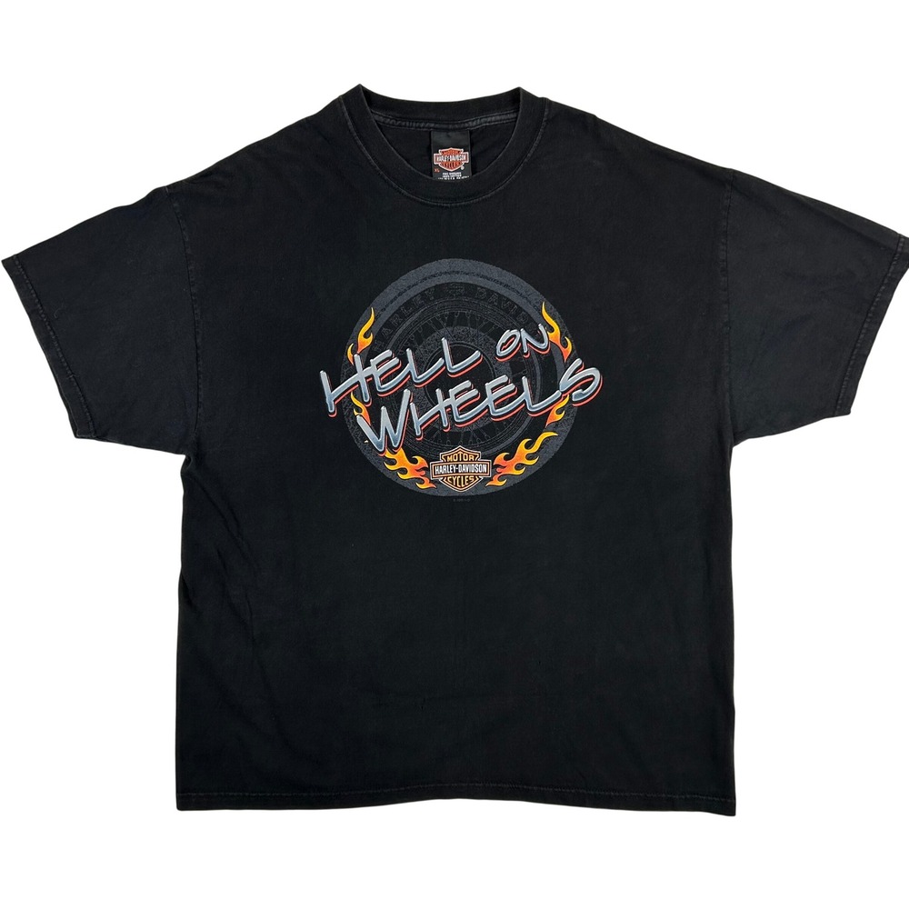 Vintage Harley Davidson Hell on Wheels Myrtle Beach 2001 T-Shirt Mens XL Black